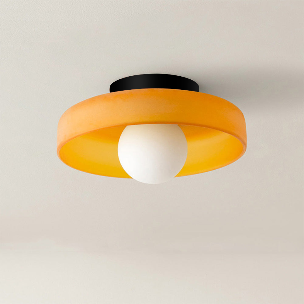 Mulon Plafondlamp en Wandlamp Glas G9 Amber Woonkamer Slaapkamer Design Verlichting Modern Rond | Sansoti