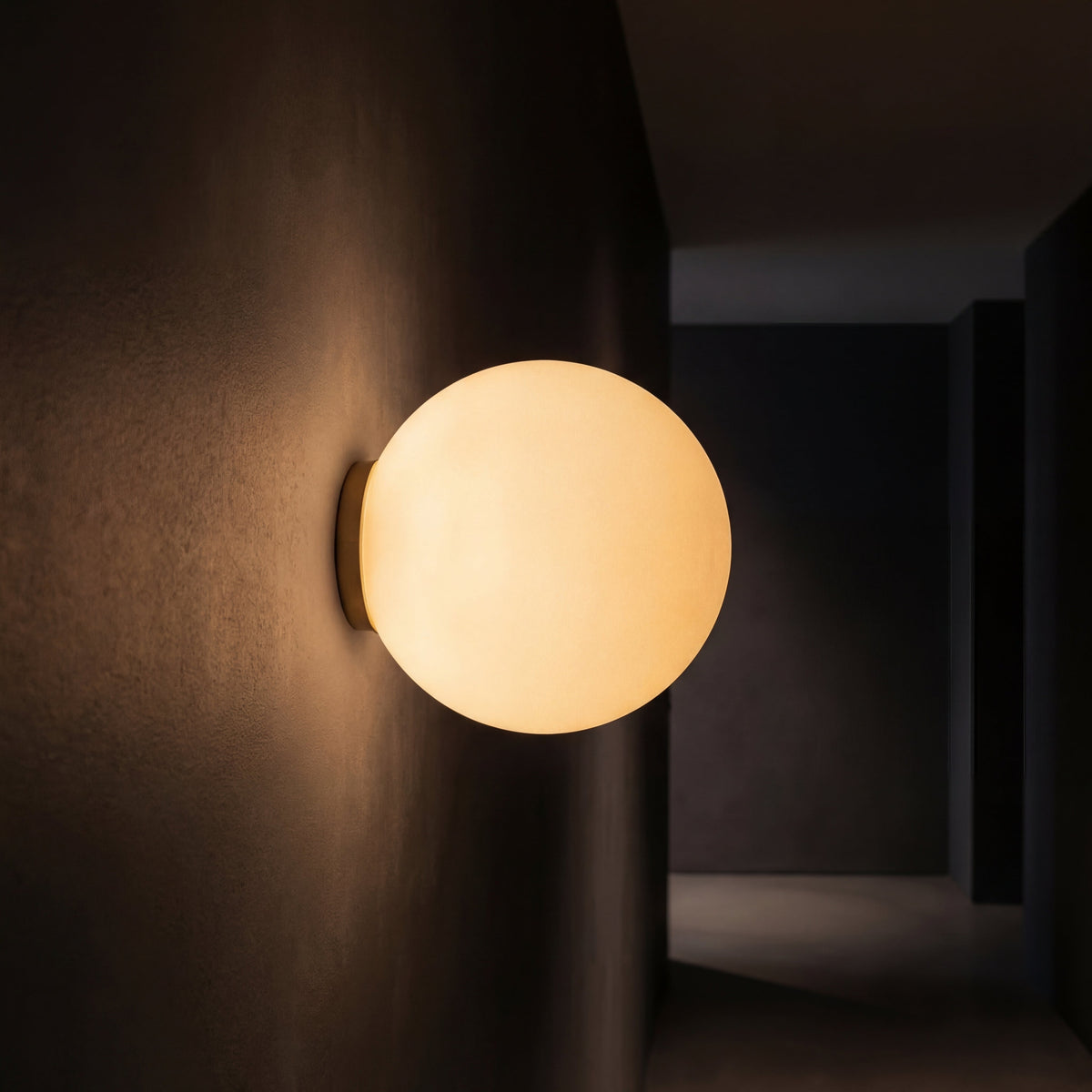 Applique murale ronde avec éclairage LED Ø12-20cm, source lumineuse intégrée, entrée, chambre, salle de bains, design moderne | Sansoti