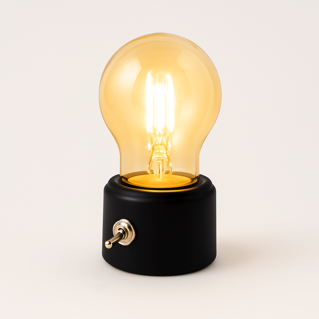 Lampe de table vintage avec recharge USB et lumière chaleureuse d’ambiance | Sansoti