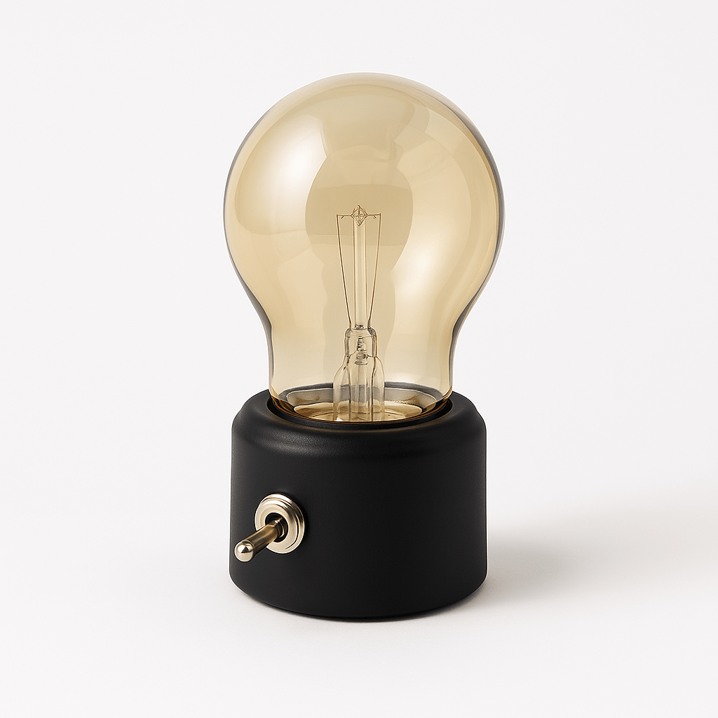 Lampe de table vintage avec recharge USB et lumière chaleureuse d’ambiance | Sansoti