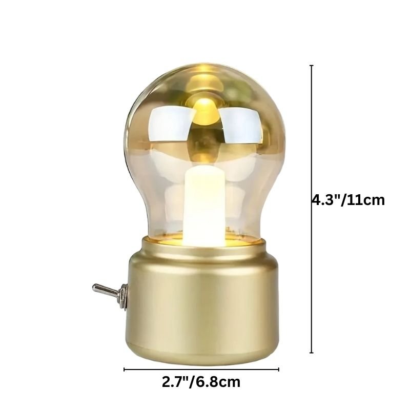 Lampe de table vintage avec recharge USB et lumière chaleureuse d’ambiance | Sansoti