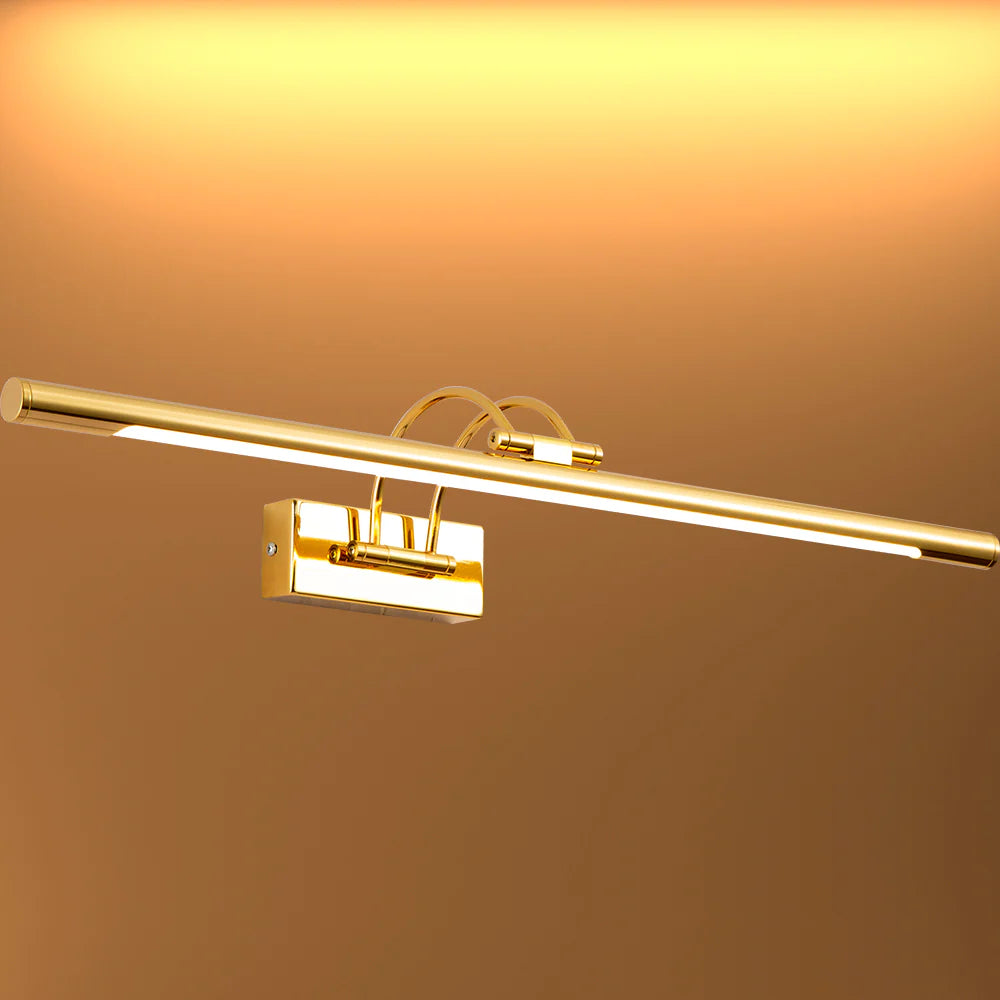 Applique miroir LED blanc chaud 3000K 8W 64cm or nickel laiton chrome lampe tableau lampe murale