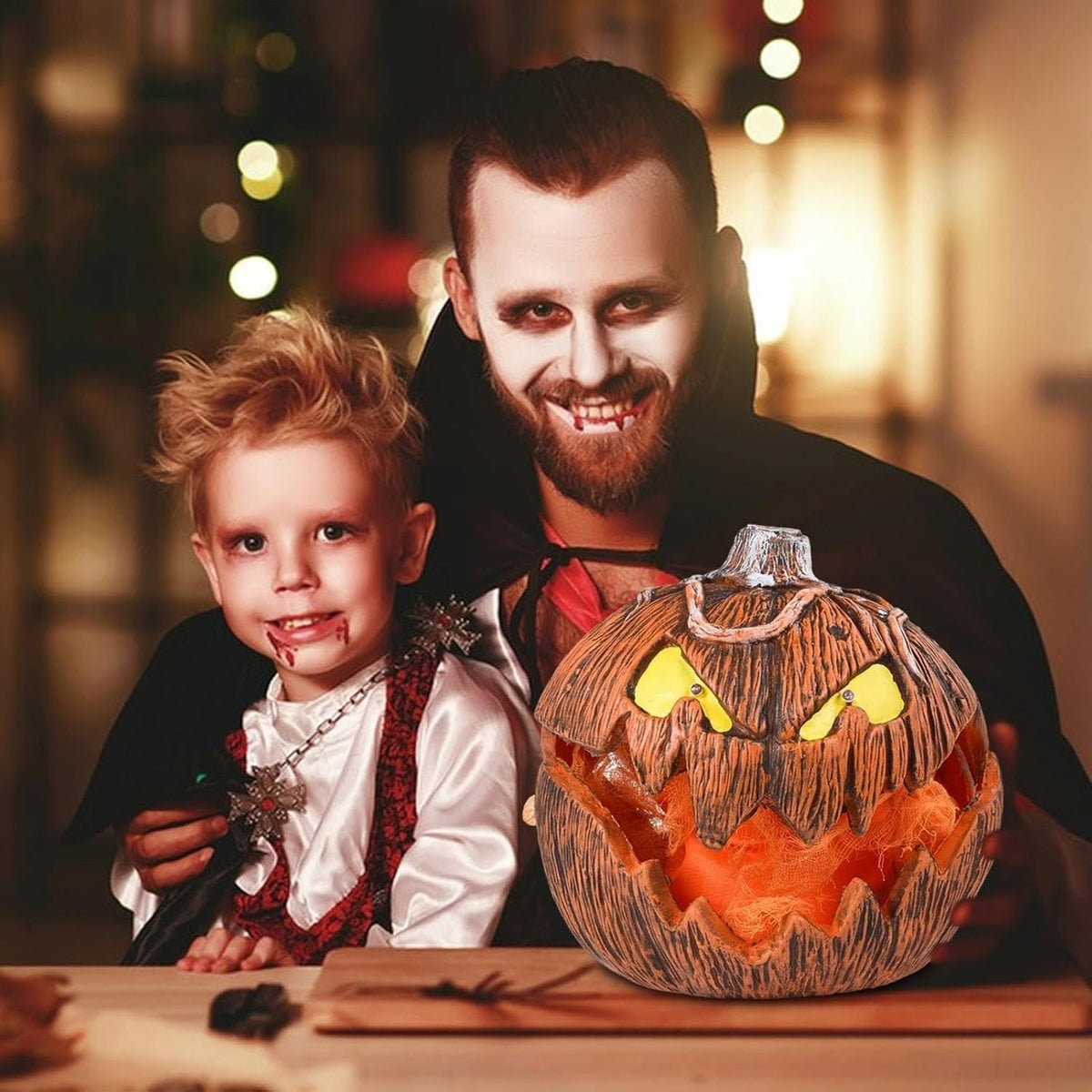 Halloween Pompoen Lantaarn LED – Sprekende Jack-O'-Lantern met Bewegende Mond voor Binnen en Buiten Decoratie | Sansoti