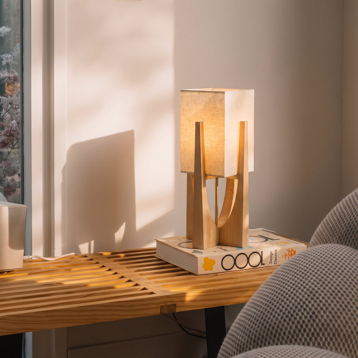 Japanse Staande Lamp Natuurlijk Hout E27 LED Dimbaar Woonkamer Slaapkamer Leeshoek Scandinavisch Design | Sansoti