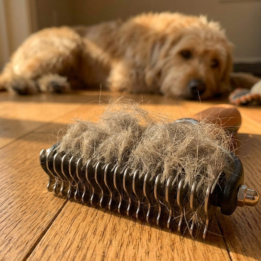 Double-Sided Detangling and Shedding Brush for Dogs and Cats – 10 + 19 Teeth | Sansoti