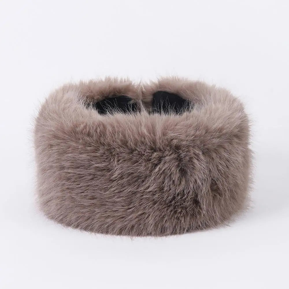 Pluche Hoofdband Dames Kunstbont Winter Oorwarmer Elastisch Zacht Haarband Warm Haar Accessoire Comfortabel | Sansoti