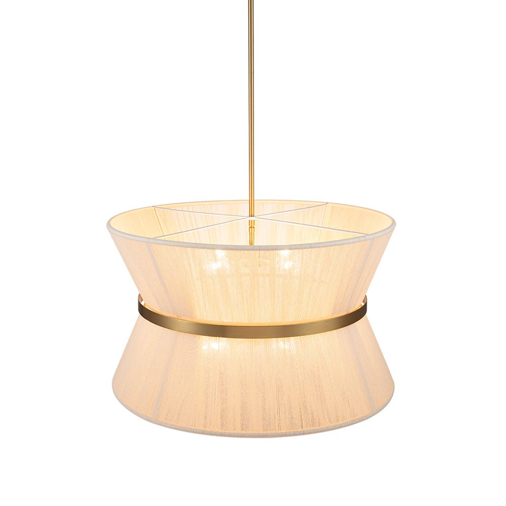 Hanglamp Touw Gevlochten Messing Beige Zwart Bohemian Drum Eetkamer Woonkamer Slaapkamer Entree Farmhouse Coastal Verstelbaar E26 E12 | Sansoti
