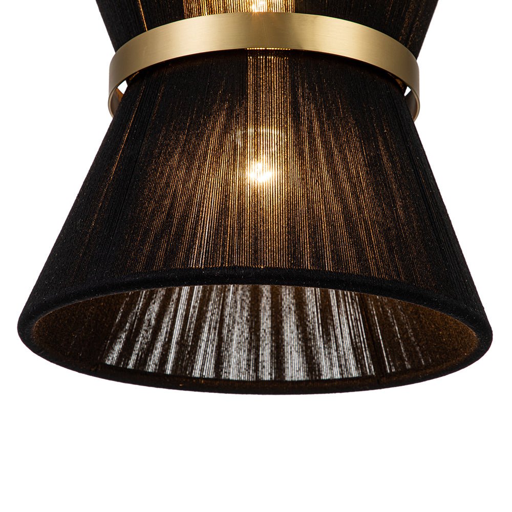 Hanglamp Touw Gevlochten Messing Beige Zwart Bohemian Drum Eetkamer Woonkamer Slaapkamer Entree Farmhouse Coastal Verstelbaar E26 E12 | Sansoti