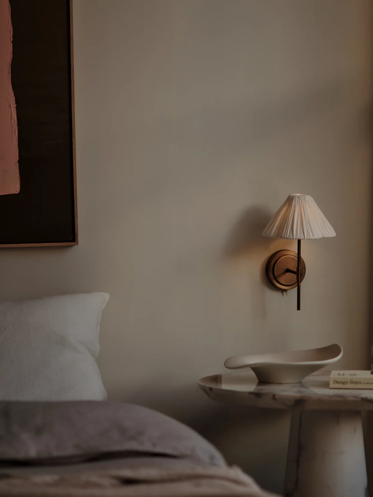 Wandlamp Linnen Bloem Design Messing G9 Wandlamp Slaapkamer Bedlamp | Sansoti