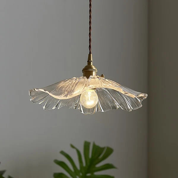Glazen Bloemplafond- en Hanglamp met Messing Binnenlicht Retro Design Scandinavisch Eetkamer Slaapkamer | Sansoti