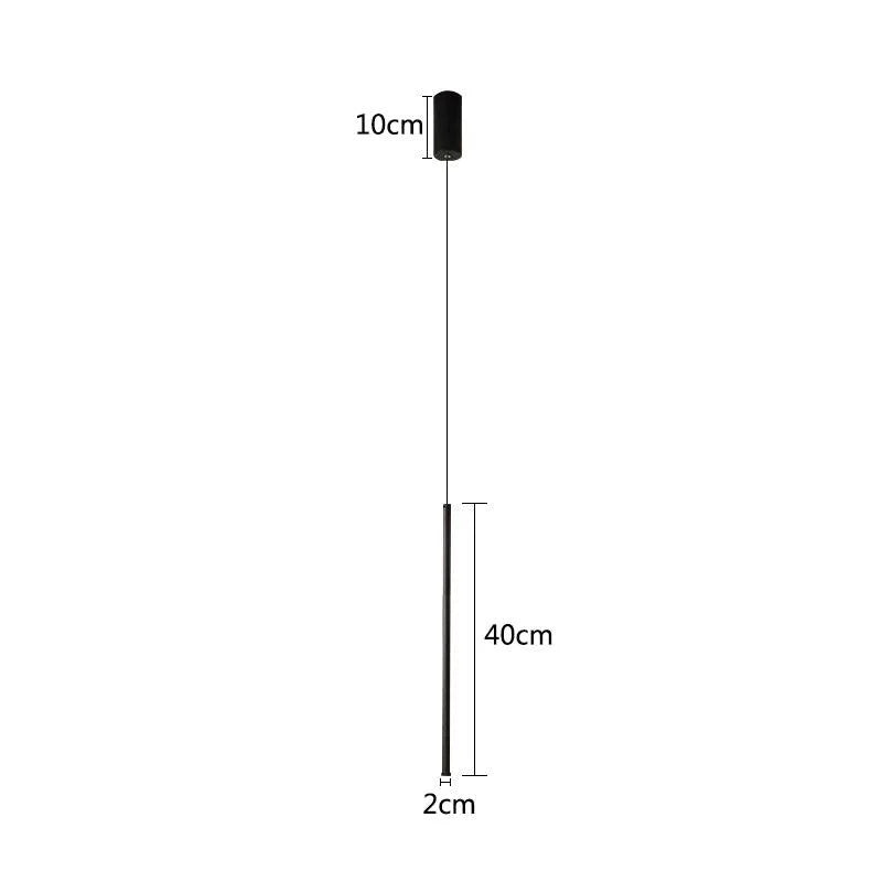 Nowoczesna czarna aluminiowa lampa wisząca, minimalistyczny design, regulowany przewód | Sansoti