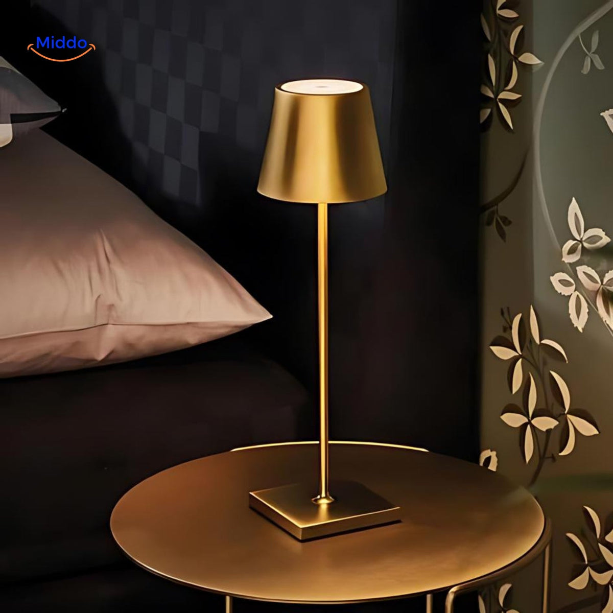 Lámpara LED portátil regulable y recargable por USB-C, IP54, resistente al agua, para mesa, interior, exterior, jardín y terraza | Sansoti