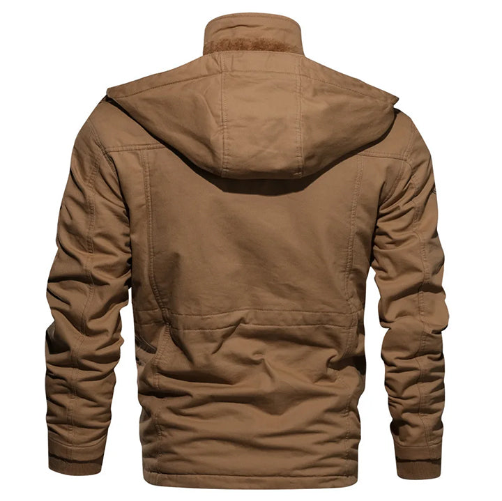 Katoenen Outdoor Jas Waterafstotend Afneembare Capuchon Heren Dames Winter Herfst Wandelen Reizen Camping | Sansoti
