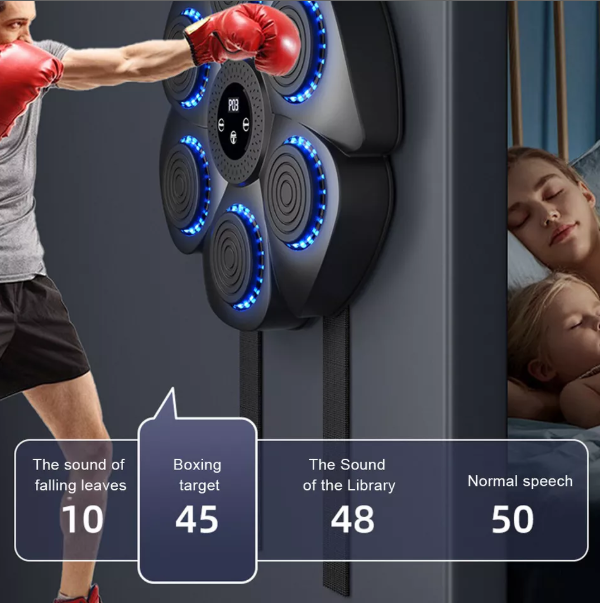 Interactieve Muziek Bokstrainer met Targeting en Ritmebesturing voor Thuis Cardio en Coördinatie | Sansoti