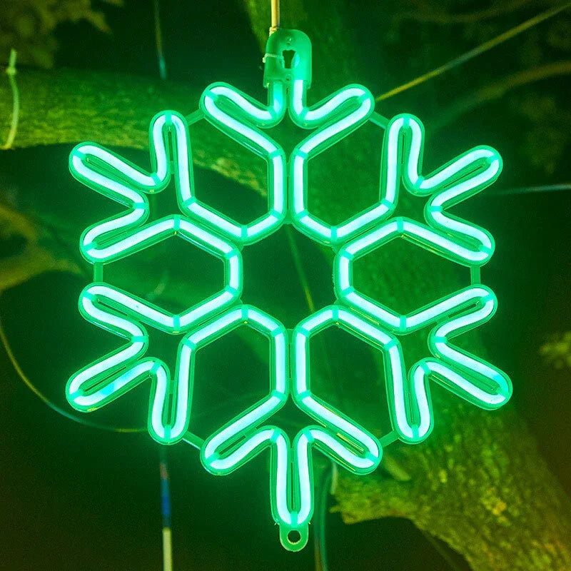 LED Sneeuwvlok Hangverlichting Buiten Warmwit Kerstverlichting Balkon Tuin Terras Decoratief Sfeervol Winter | Sansoti
