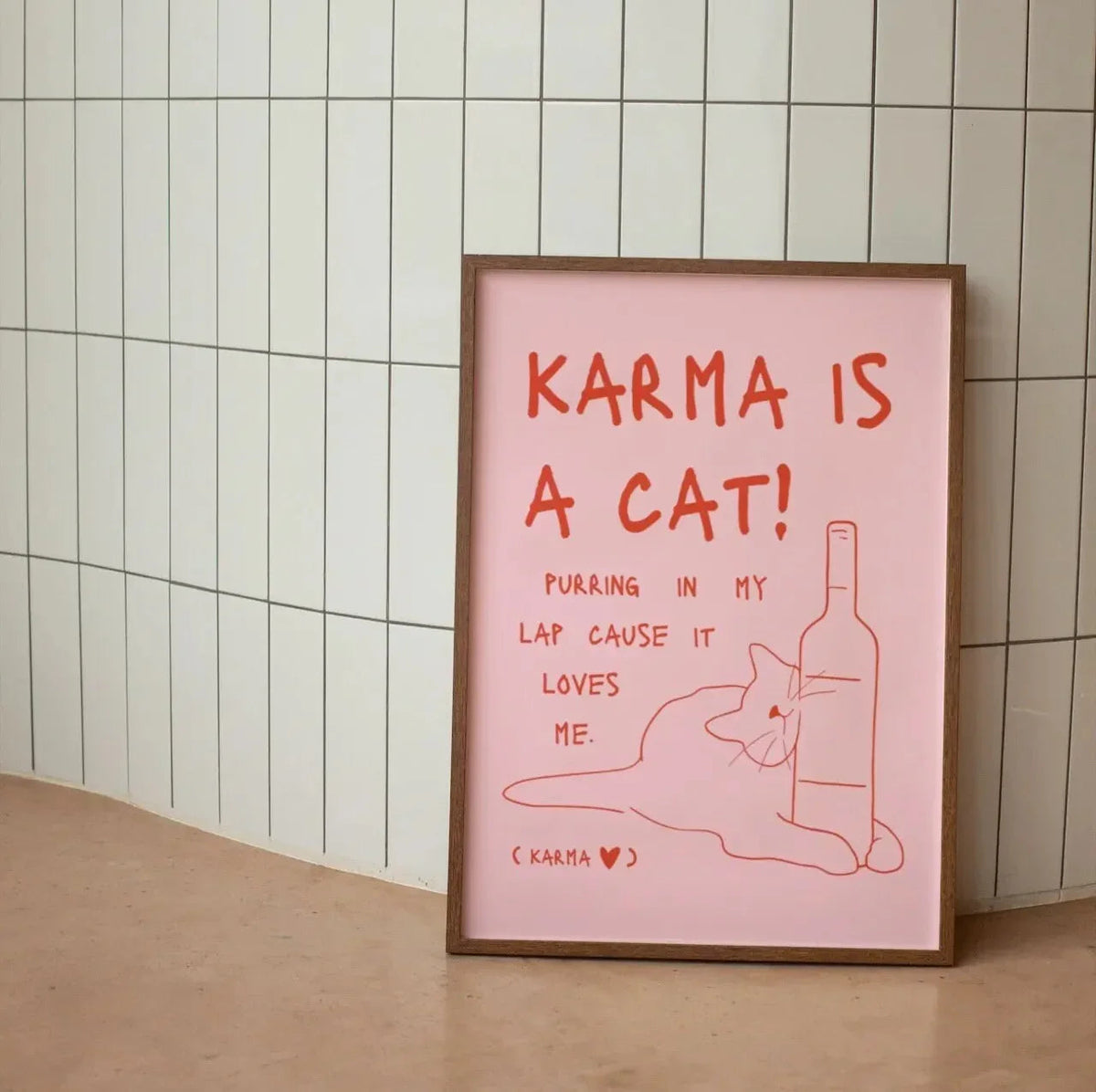 Canvas print Black Cat Wall Decoration Minimalist Modern Interior Humorous Print Living Room Bedroom | Sansoti