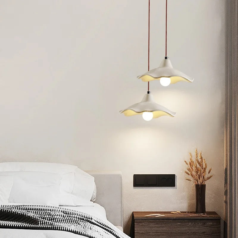 Pendant Light Concrete Wavy Edge Scandinavian Design Dining Room Living Room Study LED Modern Lighting | Sansoti
