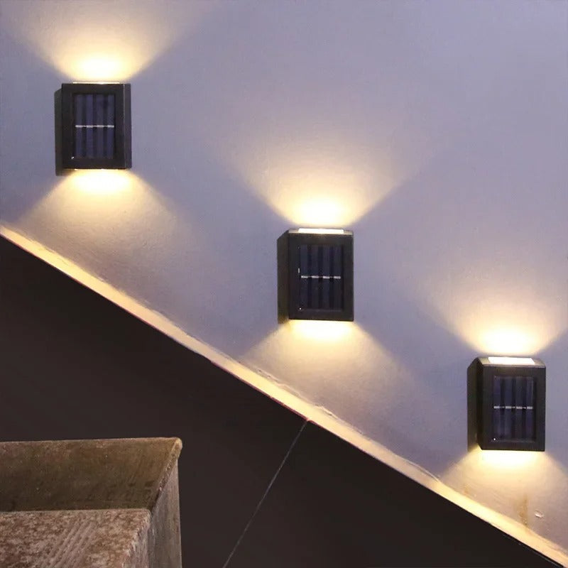 Solar LED Outdoor Wall Light Warm White Light Waterproof IP65 Garden Lighting Solar-Powered Motion Sensor | Sansoti