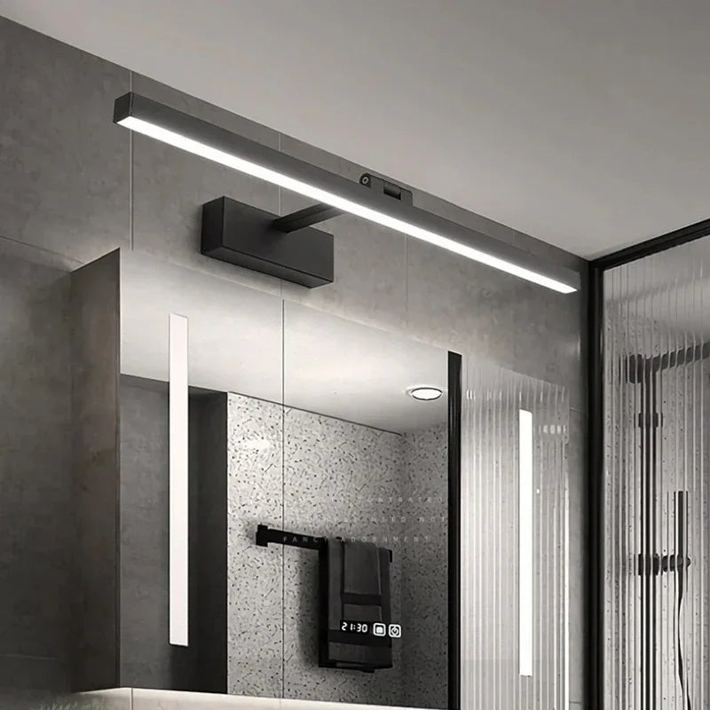 Mirror Lamp LED Bathroom Waterproof Black Silver 40cm to 110cm Mirror Lighting | Sansoti