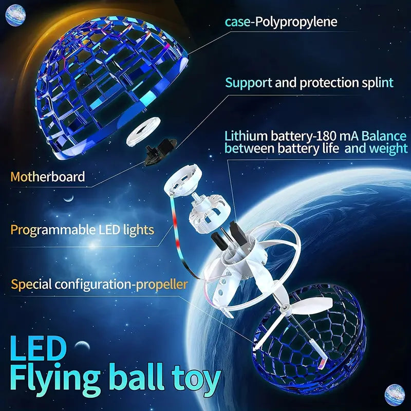 Floating Game Ball with LED Light – Flying Ball for Indoor and Outdoor | Sansoti