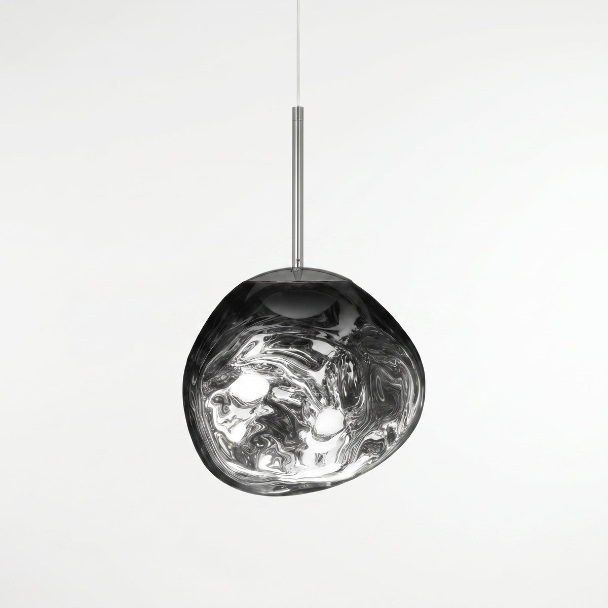 Suspension en métal miroir, LED, blanc chaud 3000K, éclairage moderne, table à manger, salon, design intérieur | Sansoti