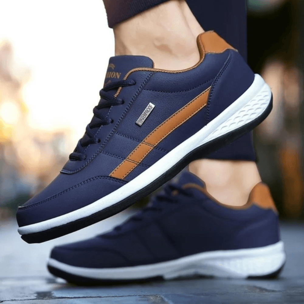 Chaussures orthopédiques pour homme Semelle ergonomique Bleu Noir Blanc Confort quotidien Chaussures de marche Décontractées | Sansoti