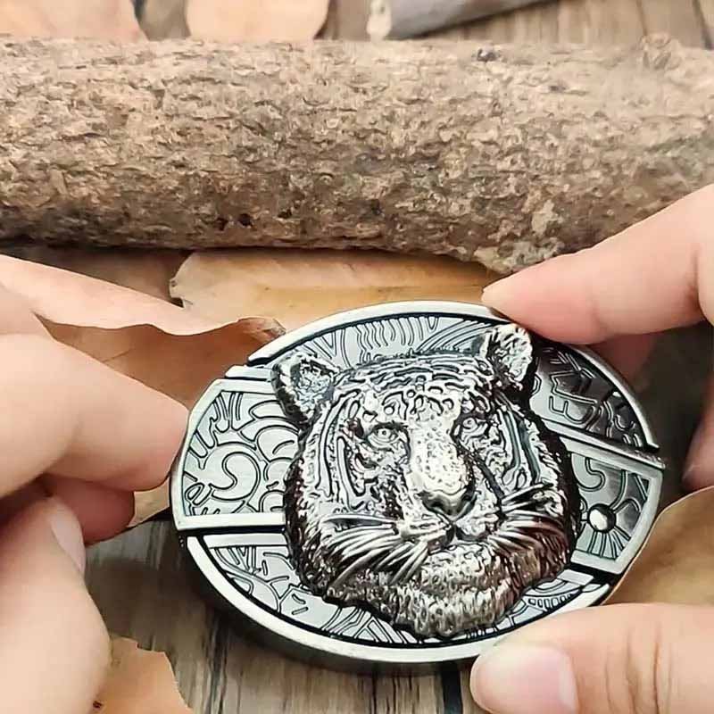 Metalen Ovale Western Riem Gesp met Ingebouwd EDC-Gereedschap | 24 Designs | Zinklegering | 7,7 x 6 cm | Sansoti