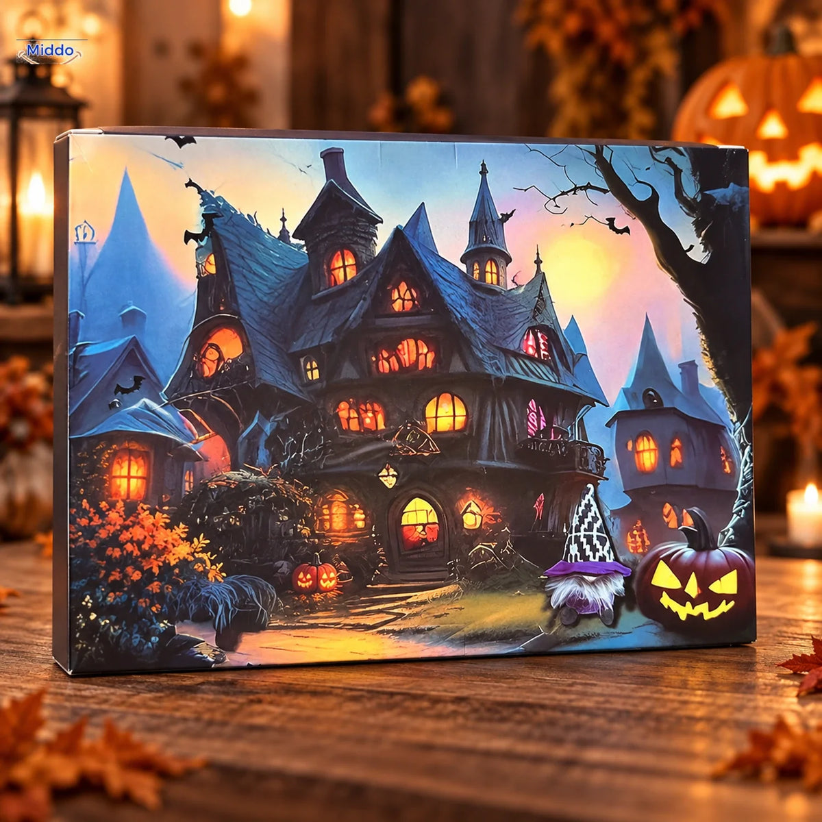 Kalendarz odliczania z krasnalem na Halloween i Boże Narodzenie, 24- i 31-dniowy, pluszowa dekoracja świąteczna, prezent | Sansoti