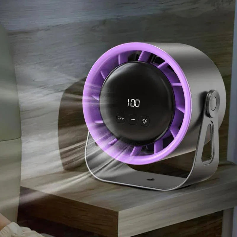 Compact Table Fan with 100 Speeds and LED Display for Desk Home Office and Bedroom Cooling | Sansoti