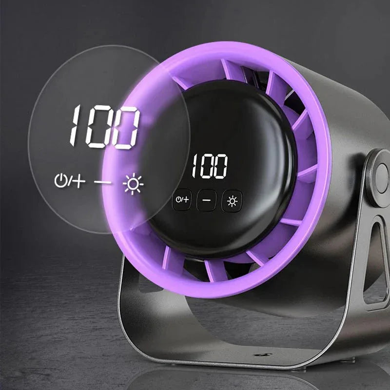 Compact Table Fan with 100 Speeds and LED Display for Desk Home Office and Bedroom Cooling | Sansoti