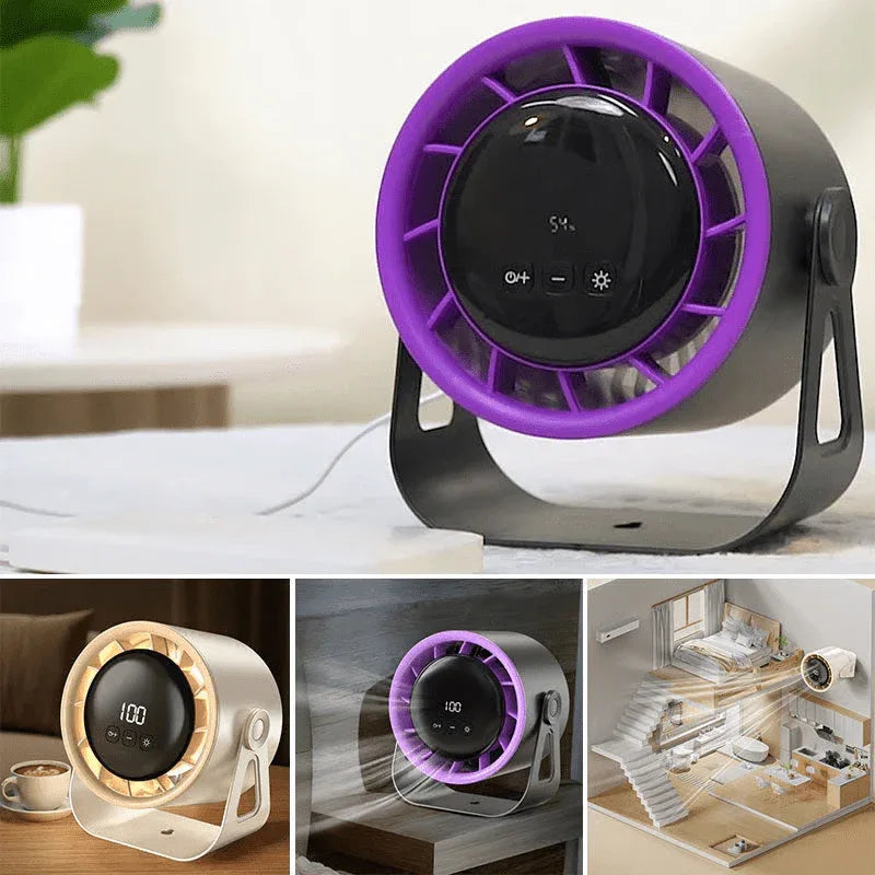 Compact Table Fan with 100 Speeds and LED Display for Desk Home Office and Bedroom Cooling | Sansoti