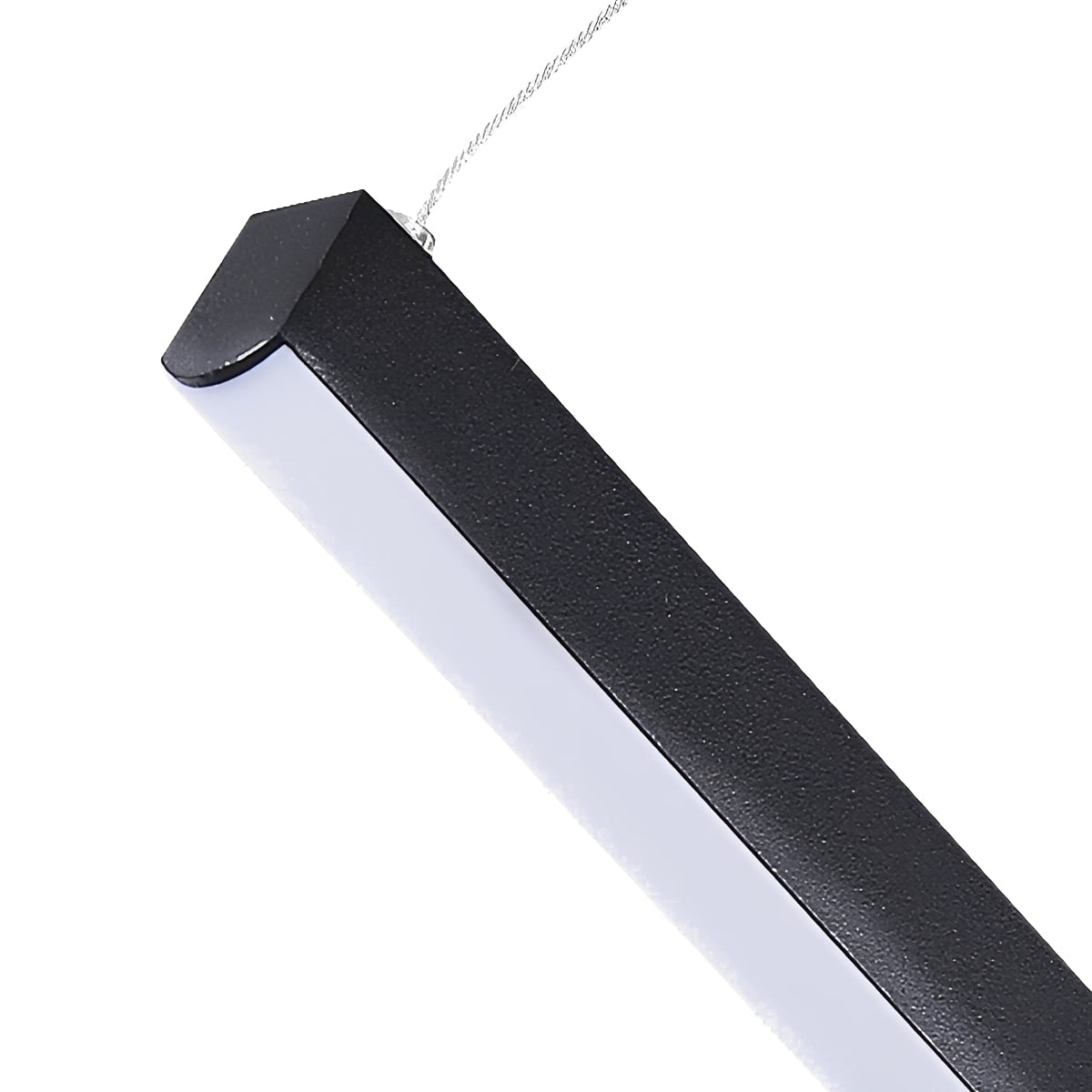 Suspension LED noire superposée à intensité variable avec télécommande, design géométrique en escalier pour le salon | Sansoti