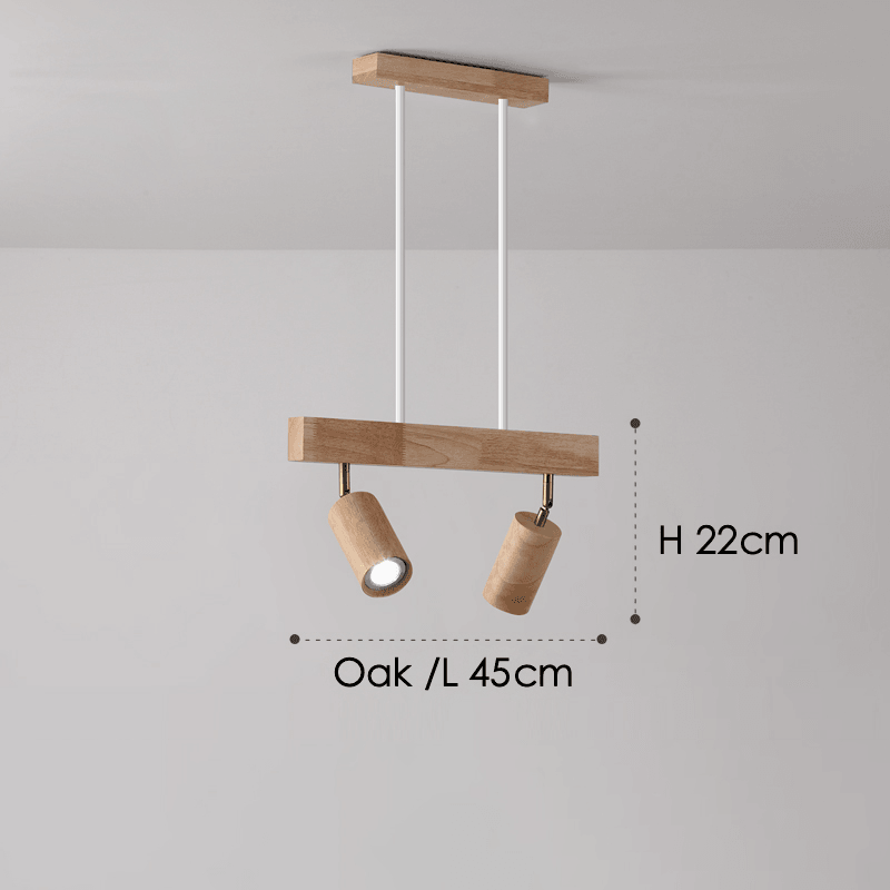 Modular Wooden Ceiling Lamp with Adjustable Light – Scandinavian Design | Sansoti
