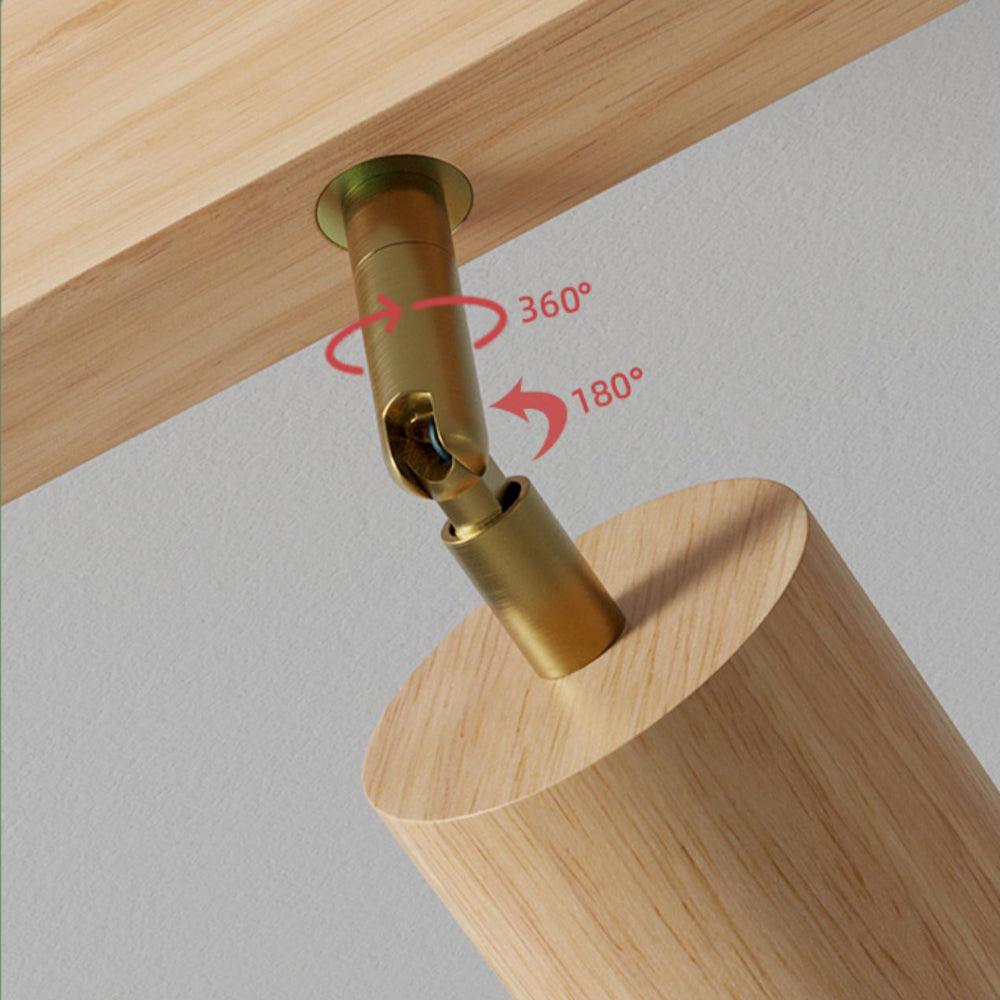 Modular Wooden Ceiling Lamp with Adjustable Light – Scandinavian Design | Sansoti