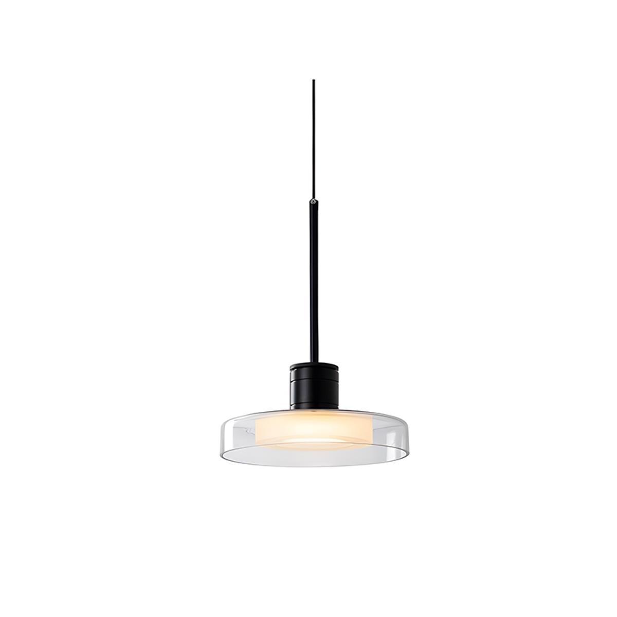 Glass Pendant Light Minimalist Design Adjustable Height Aluminum LED Lighting for Dining Room Living Room | Sansoti