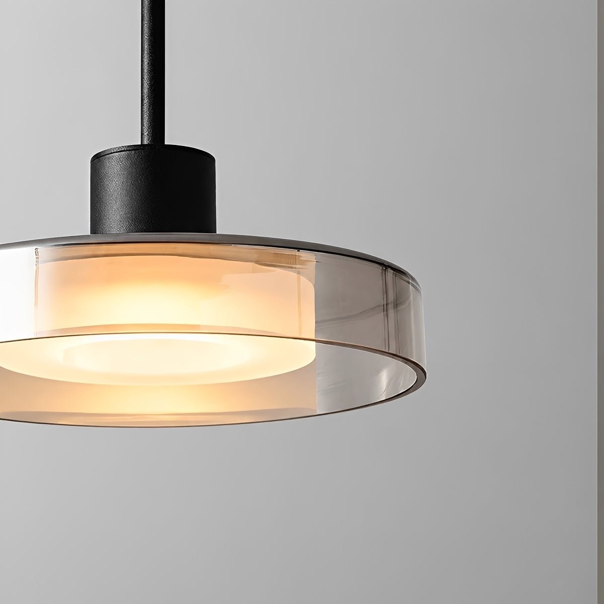 Glass Pendant Light Minimalist Design Adjustable Height Aluminum LED Lighting for Dining Room Living Room | Sansoti