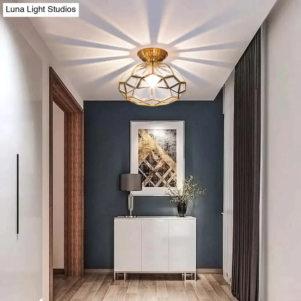 Copper Ceiling Light Minimalist Design Hallway Bedroom Living Room LED Lighting Surface-Mounted E27 | Sansoti