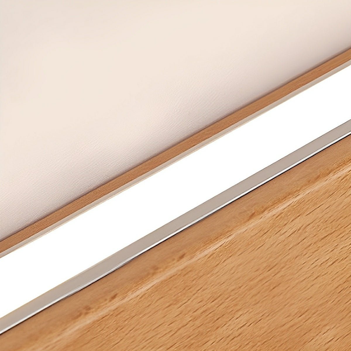 Lange rechteckige LED-Wandleuchte aus Holz, dimmbares Up-Down-Licht, skandinavisches Design, modernes stimmungsvolles Interieur | Sansoti