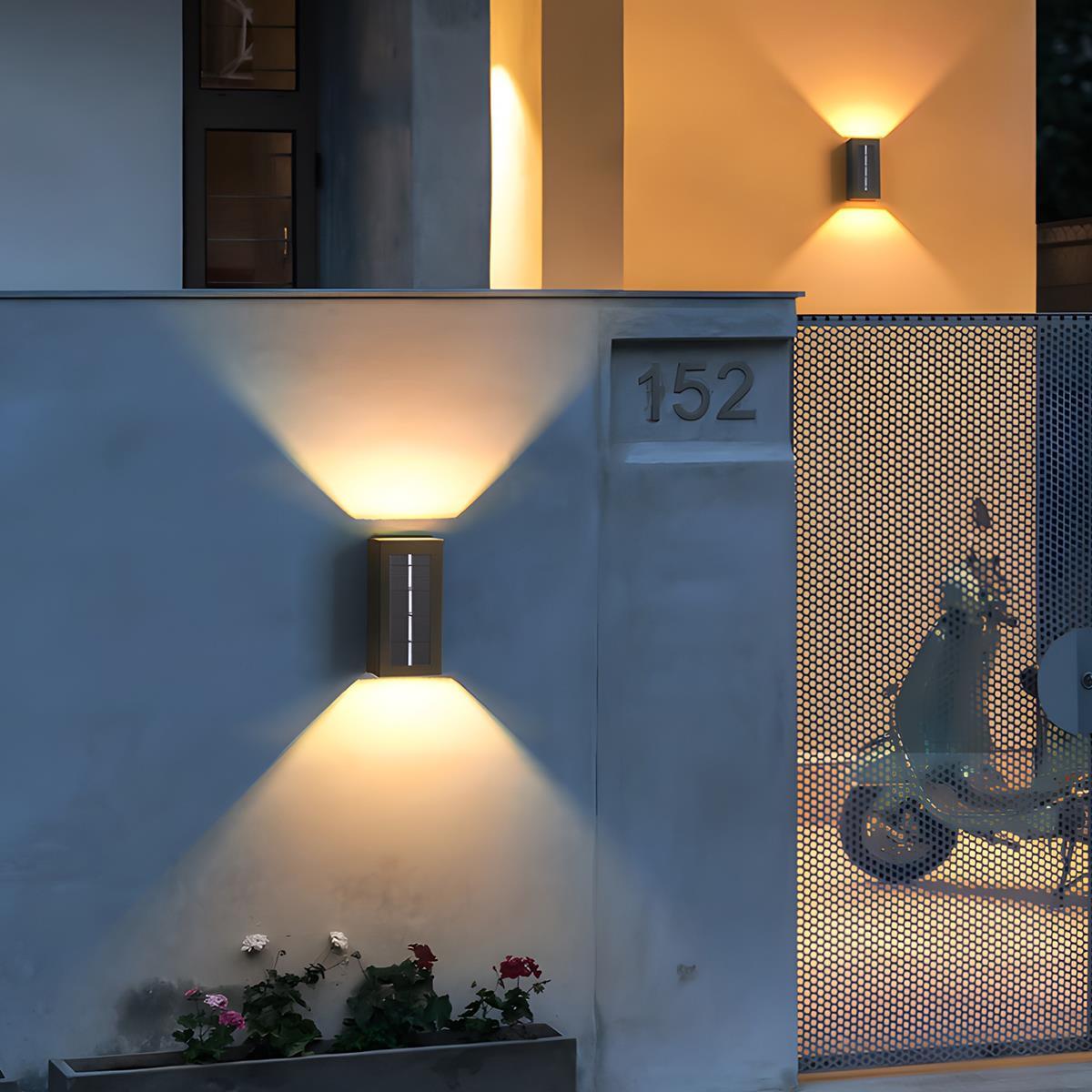Outdoor Wall Light Black LED Double-Sided 3000K IP65 Waterproof Garden Lighting Modern Facade Lighting Outdoor Lamp | Sansoti