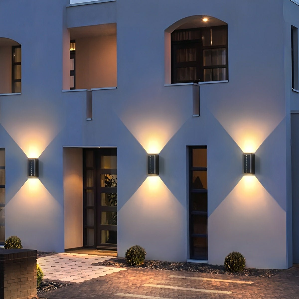 Outdoor Wall Light Black LED Double-Sided 3000K IP65 Waterproof Garden Lighting Modern Facade Lighting Outdoor Lamp | Sansoti