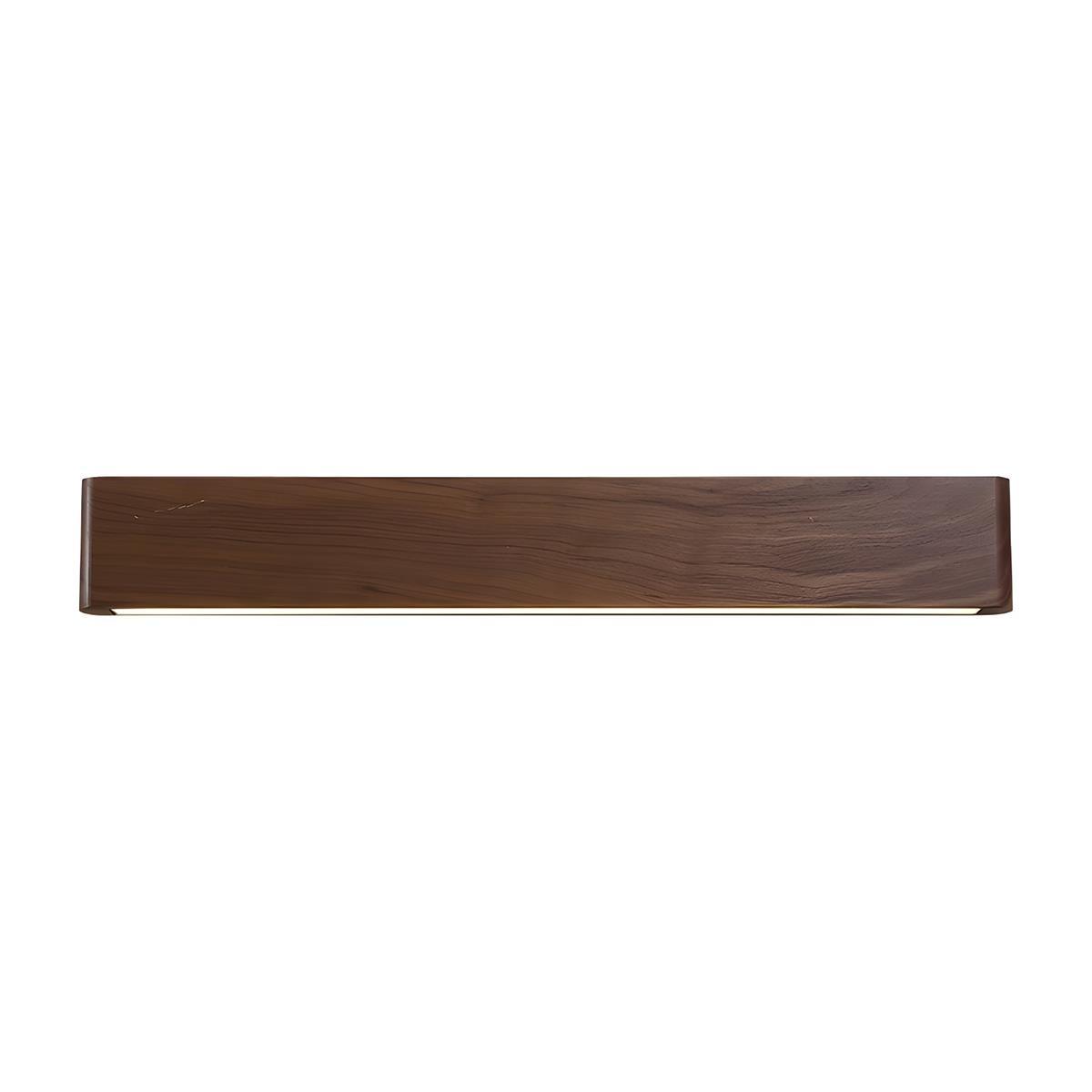 Wandleuchte Holz Walnuss LED 6W Innen Wohnzimmer Schlafzimmer Rechteck Dimmbar Wandleuchte Japandi Interieur Stimmungslicht | Sansoti