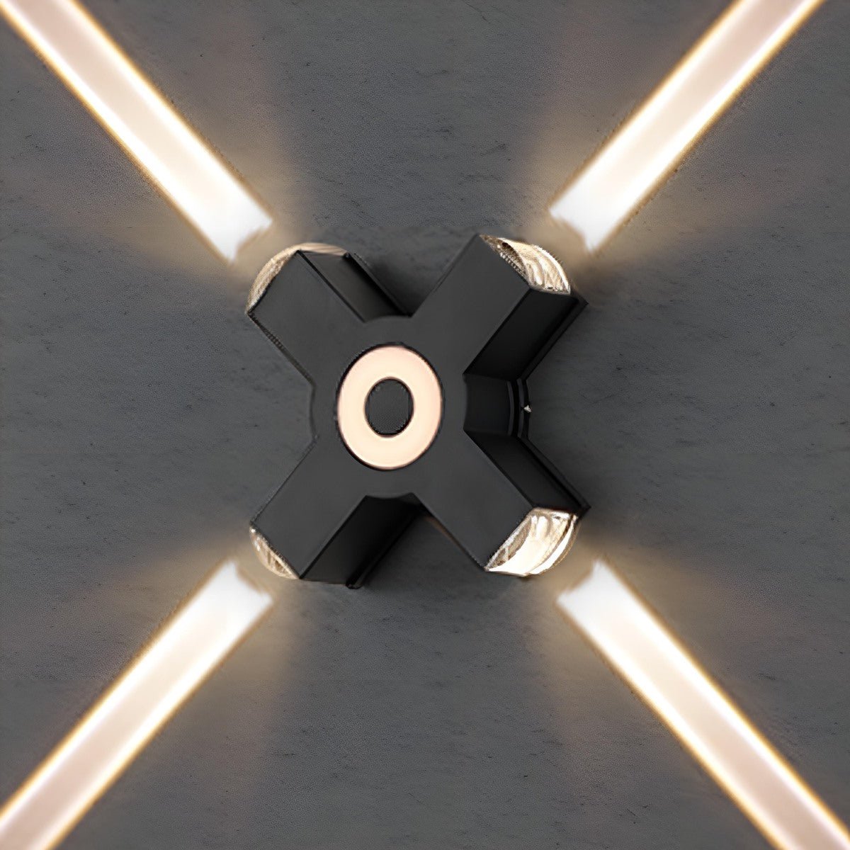 Black LED Outdoor Wall Light Adjustable Multiple Spotlights Waterproof IP65 Garden Lighting Modern Facade Light Outdoor Lighting | Sansoti