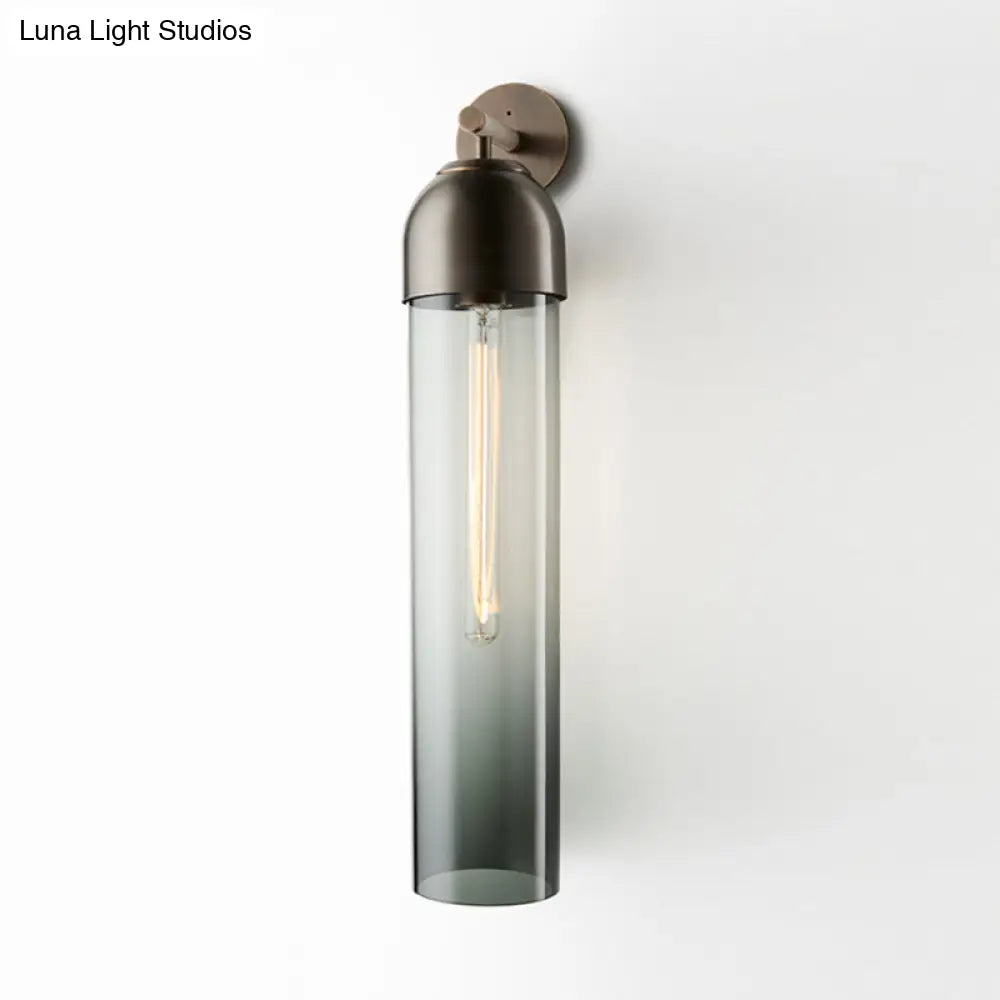 Wandlamp Glazen Buis met Gebogen Arm E14 Fitting voor Slaapkamer Hal Woonkamer Moderne Sfeervolle Verlichting | Sansoti