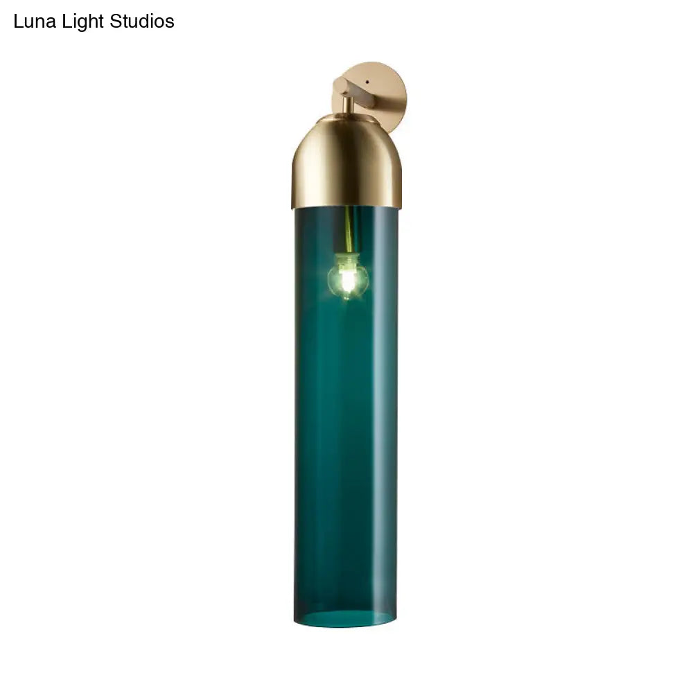 Wandlamp Glazen Buis met Gebogen Arm E14 Fitting voor Slaapkamer Hal Woonkamer Moderne Sfeervolle Verlichting | Sansoti
