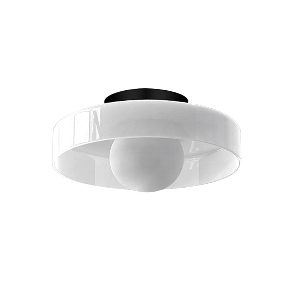 Plafonnière Glas Schijf Mat ∅25 en ∅35 cm Wit Groen Geel G9 Metaal Woonkamer Overloop | Sansoti