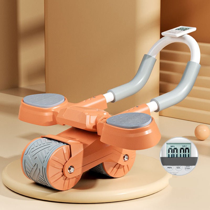 Bauchroller mit Ellbogenstützen und ergonomischen Griffen für umfassendes Core-Training – Schwarz/Grau | Sansoti