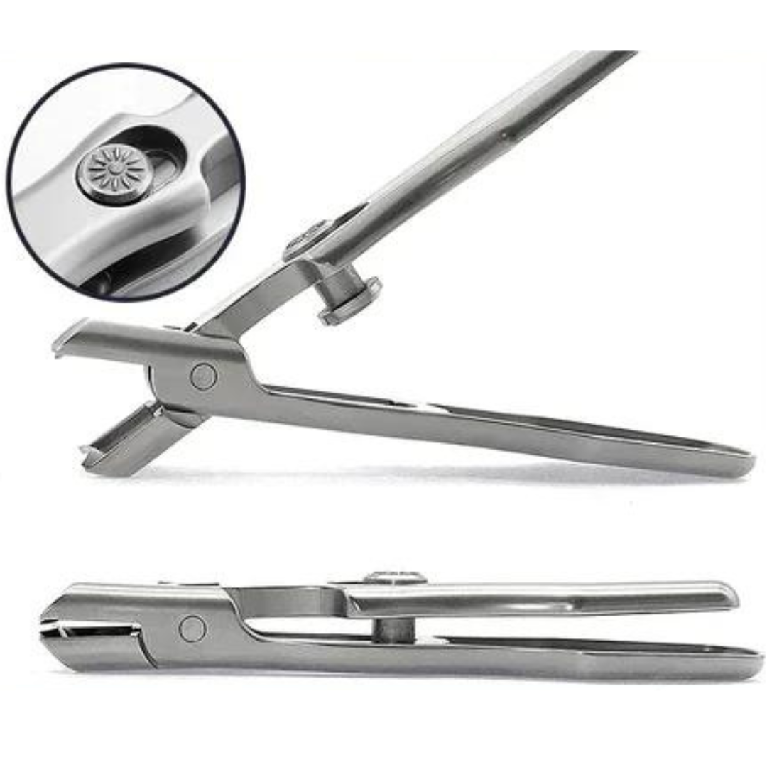 Professioneller Nagelknipser aus Edelstahl mit gebogener Schneide für präzise Nagelpflege, Pediküre und Maniküre | Sansoti