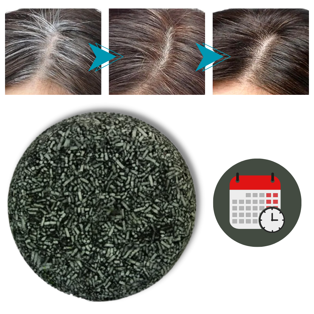 Natürliche Haarverdunkelungs-Shampoo-Bar Graues Haar 55g Pflanzlich | Sansoti