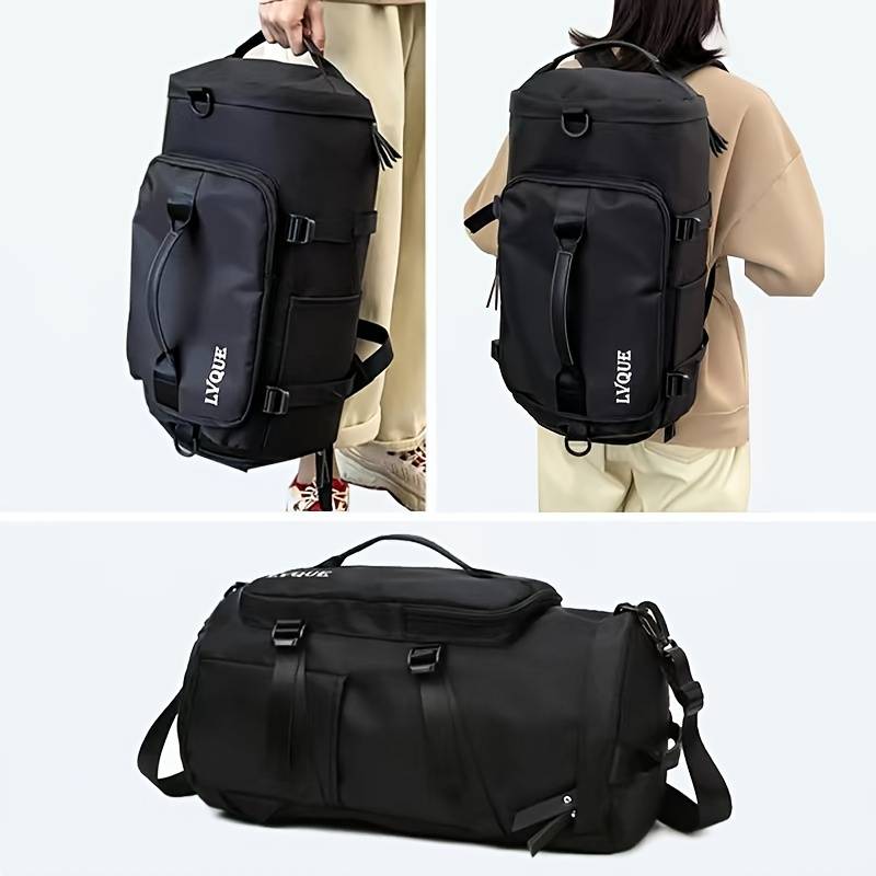 Waterproof Travel Backpack 46cm Oxford Sport & Outdoor Bag Black Blue | Sansoti