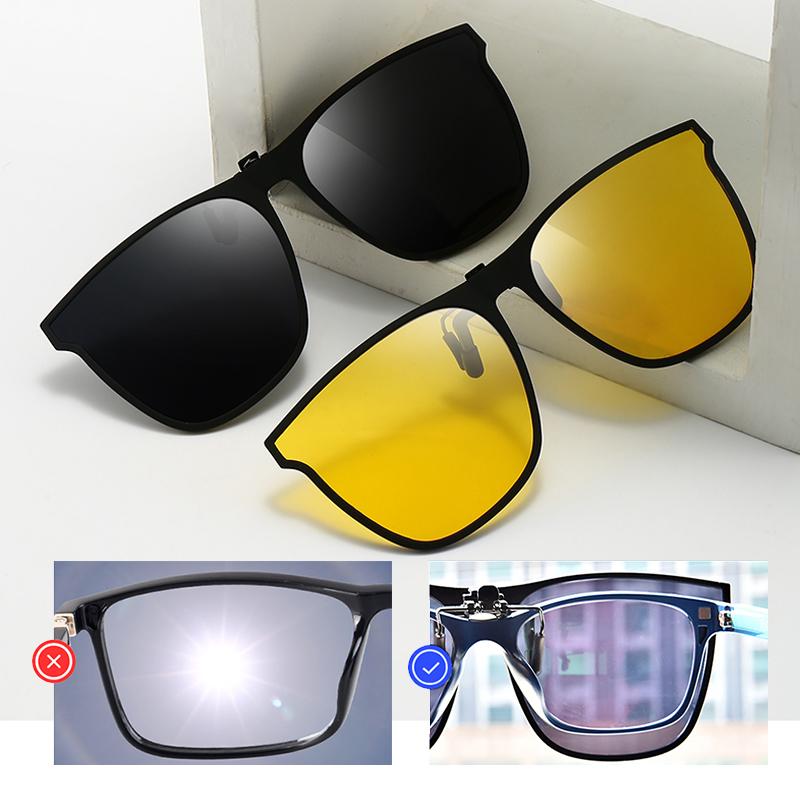 Lunettes de soleil polarisées pliables à clip avec protection UV400 – Fixation magnétique légère | Sansoti